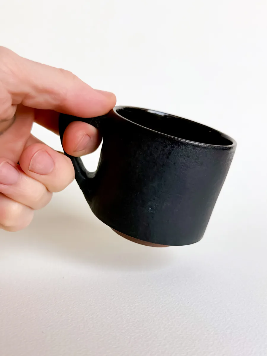 Matte black seven-sided mug, Cup No. 2