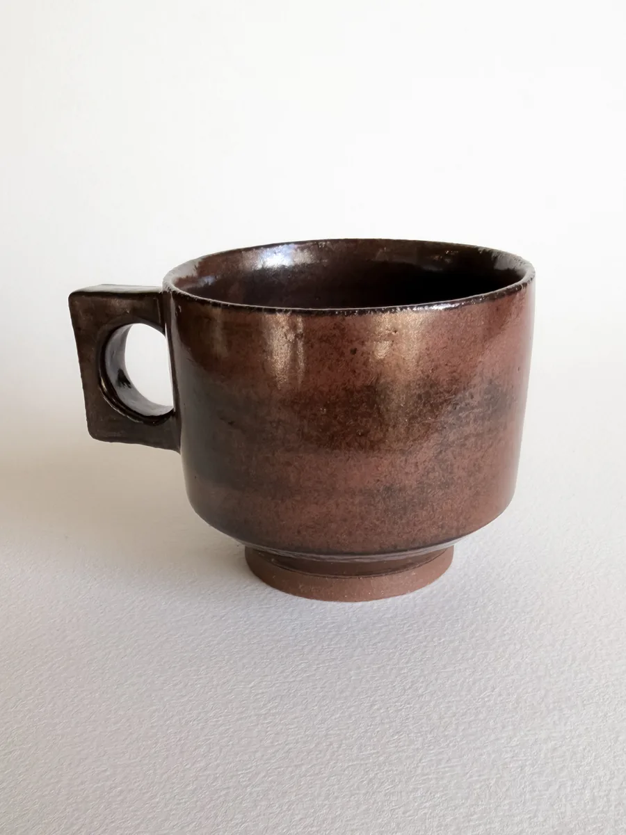Small copper square mug