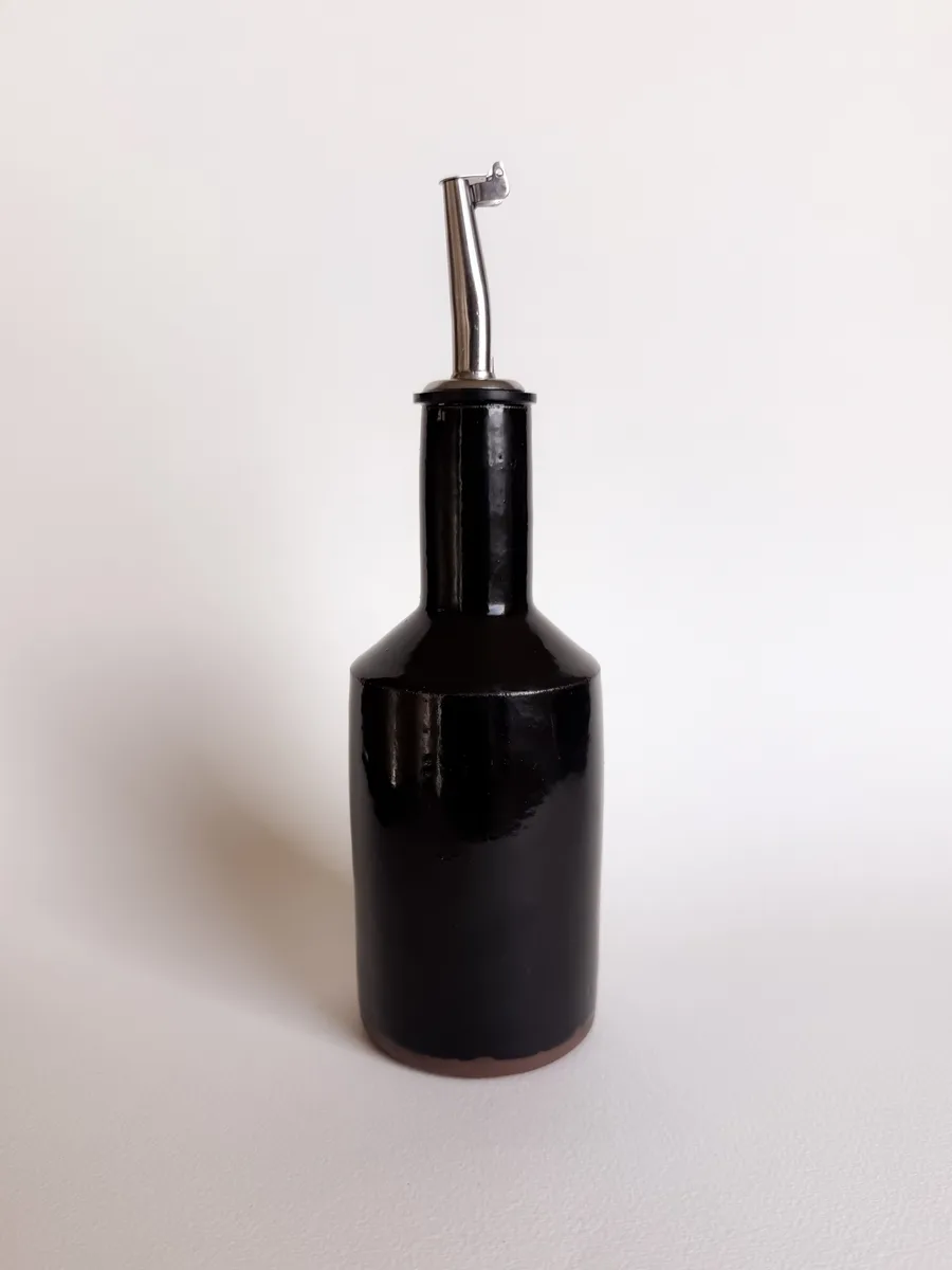 Stoneware oil bottle