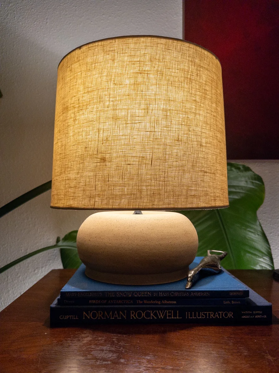 Speckled stoneware lamp base