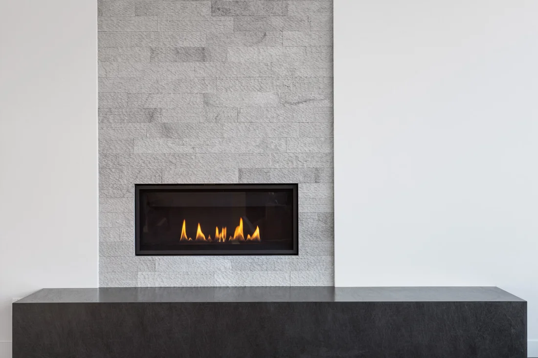 Opel House fireplace and stone detail; Desert Concepts, Southern Utah residential design